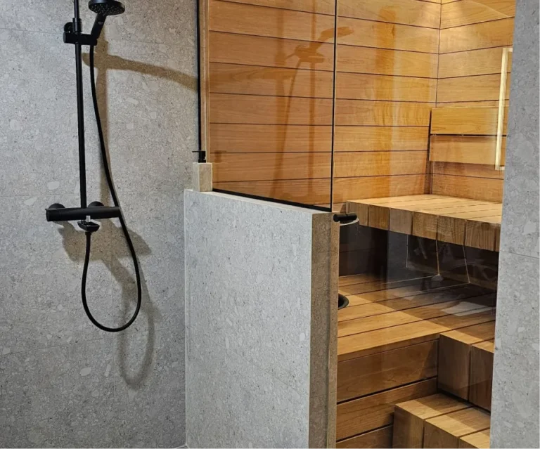 saunan ja kylpyhuoneen lasit